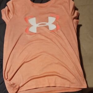 Under Armour Orange Short Sleeve Tee Lightweight Performance
